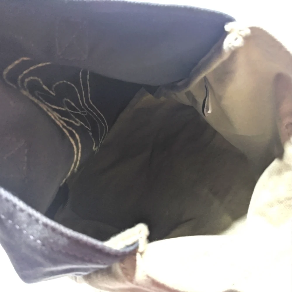 Alternative Stitched Canvas Tote Bag, Charcoal Khaki, 16x14